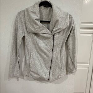 Banana Republic Gray Asymmetrical Zip Jacket